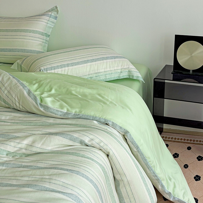 91家纺网 家纺一手货源 找家纺 棉生活家纺 2025新款天丝莱赛尔印花四件套 夏遇柠檬