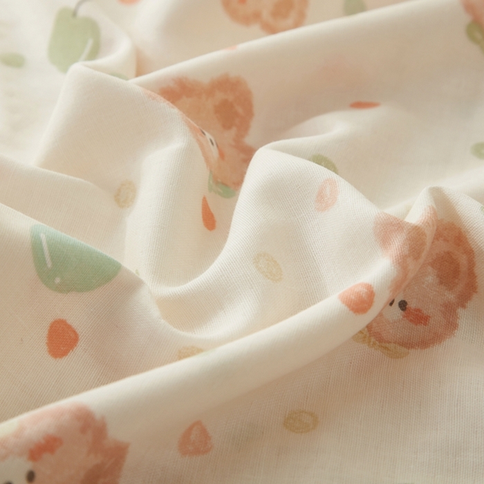 91家纺网 家纺一手货源 找家纺 2025款A类母婴级全棉双层纱枕套_4032 仔仔熊