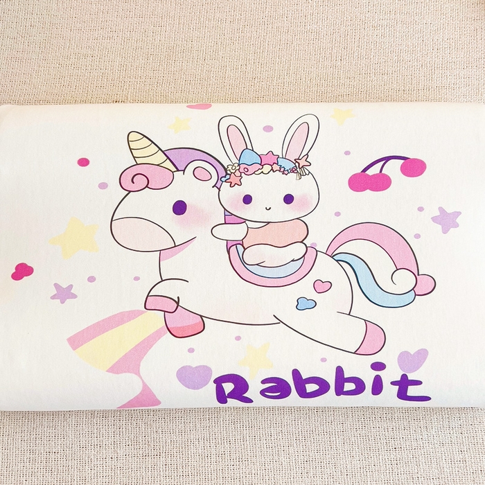 91家纺网 家纺一手货源 找家纺 梵赫 2025新款全棉A类儿童针织棉记忆枕（可拆卸） 独角马 30*50  含芯