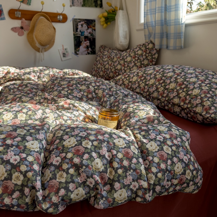 91家纺网 家纺一手货源 找家纺 塔塔家居  2025新款全棉纯棉双层纱被套单品单被套被套单件 如愿芳华