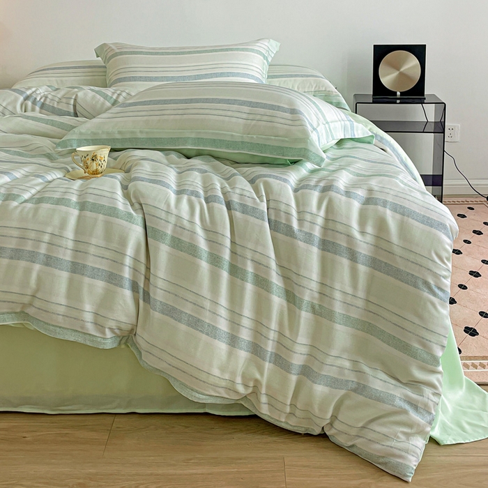 91家纺网 家纺一手货源 找家纺 棉生活家纺 2025新款天丝莱赛尔印花四件套 夏遇柠檬