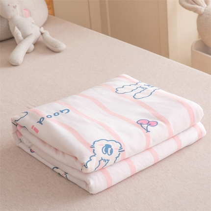 91家纺网 家纺一手货源 找家纺 （总）艾佳宝贝 2025新款A类豆豆针织儿童多功能盖毯安抚夏被-实拍