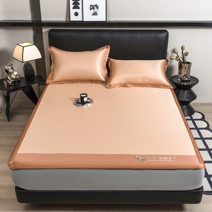 91家纺网 家纺一手货源 找家纺 （总）全季家居 2025新款5A加厚加密艾草碳光席冰丝席