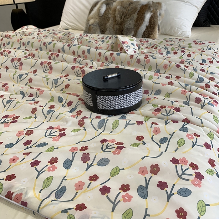 91家纺网 家纺一手货源 找家纺 奈萝家纺 2025新款冰皮凉感丝夏被空调被 觅屿