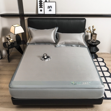 91家纺网 家纺一手货源 找家纺 （总）全季家居 2025新款5A加厚加密艾草碳光席冰丝席