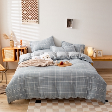 91家纺网 家纺一手货源 找家纺 （总）九沐良品  2025新款A类色织水洗棉单被套