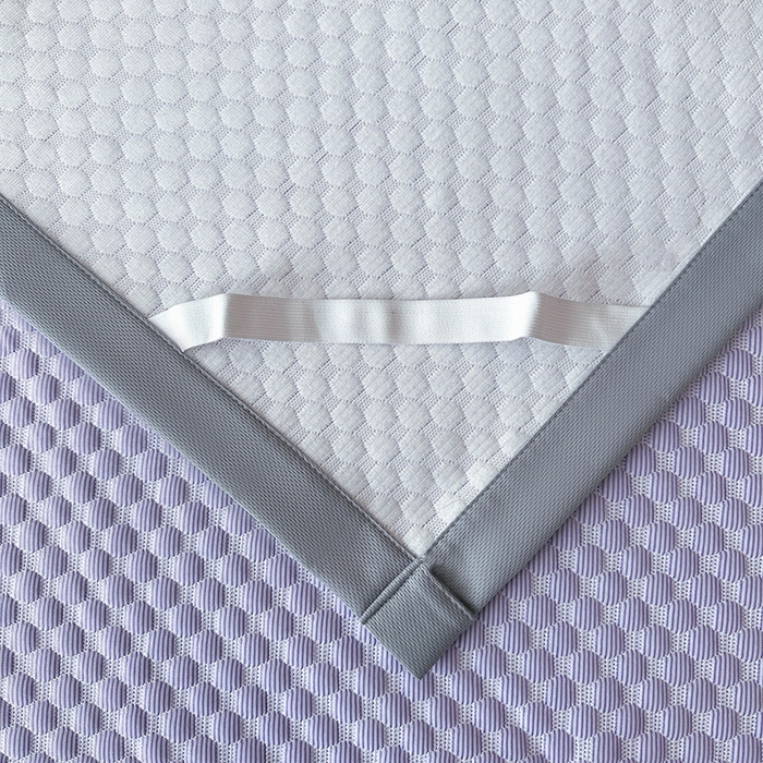 91家纺网 家纺一手货源 找家纺 澳梵家居 2025新款PE中分子A类凉感豆豆刺绣软凉席 冰川-紫