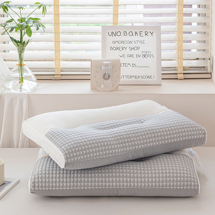 91家纺网 家纺一手货源 找家纺 大熊枕芯 2025新款安颈1号冰豆豆枕芯 安颈1号-灰