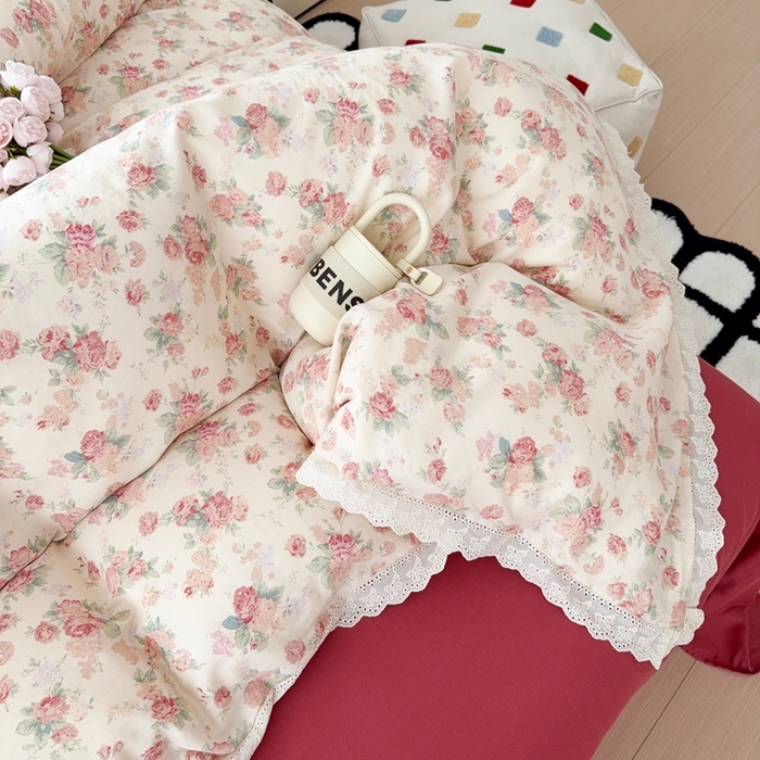 91家纺网 家纺一手货源 找家纺 于果 2025新款全棉双层纱花边款 蒂芙娜