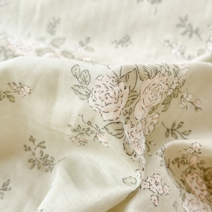 91家纺网 家纺一手货源 找家纺 晨晨家纺2025新款全棉双层花边双层纱四件套 浮生半日-绿