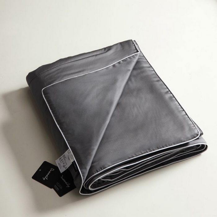 91家纺网 家纺一手货源 找家纺 朵美 2025新款60支天丝纯色夏被被子被芯 锡灰