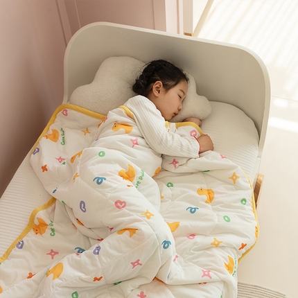 艾佳宝贝 2025春夏新款A类凉感丝儿童糖果抗菌夏被 库乐鸭