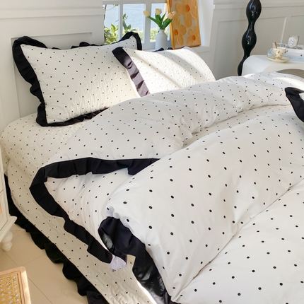 佳品居 2025新款赫本风床盖四件套 赫本风-点点微爱