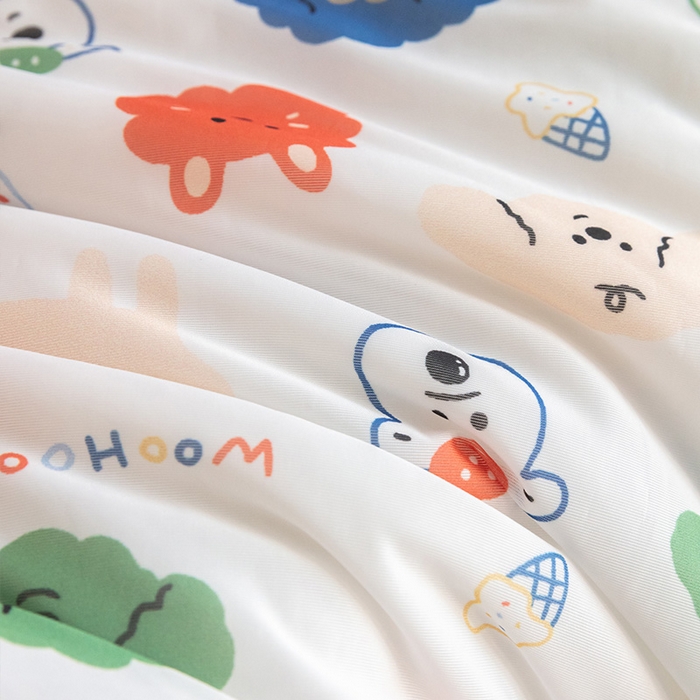 91家纺网 家纺一手货源 找家纺 艾佳宝贝 2025春夏新款A类凉感丝儿童糖果抗菌夏被 汪汪星球