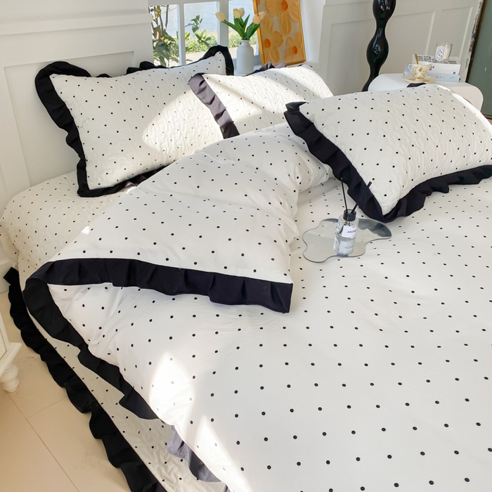 91家纺网 家纺一手货源 找家纺 佳品居 2025新款赫本风床盖四件套 赫本风-点点微爱