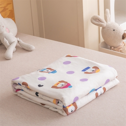 91家纺网 家纺一手货源 找家纺 （总）艾佳宝贝 2025新款A类豆豆针织儿童多功能盖毯安抚夏被-实拍