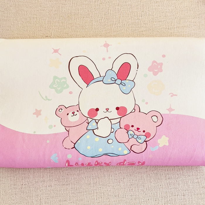 91家纺网 家纺一手货源 找家纺 梵赫 2025新款全棉A类儿童针织棉记忆枕（可拆卸） 小兔乖乖 单枕套