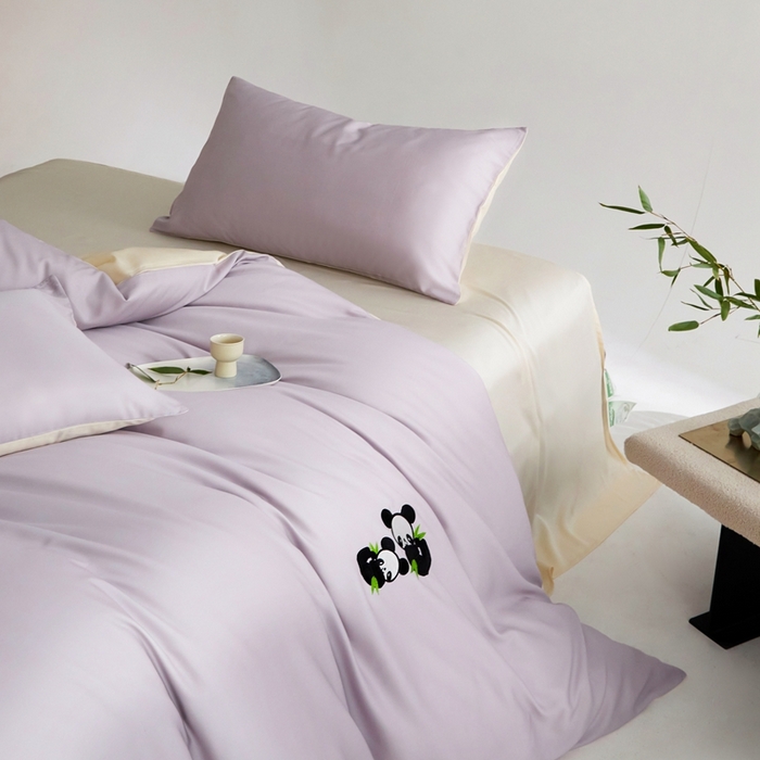 91家纺网 家纺一手货源 找家纺 金奇达家纺 2025新款竹玉清丝四件套-墨隐竹笙【标准号全网控价（折后券后）不低于228元】 墨隐竹笙-紫