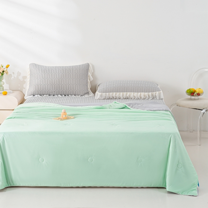 91家纺网 家纺一手货源 找家纺 （总）2025新款直播新款凉感丝超柔印花夏凉被