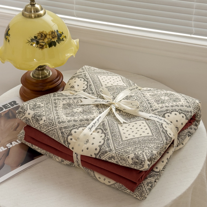 91家纺网 家纺一手货源 找家纺 塔塔家居  2025新款全棉纯棉双层纱被套单品单被套被套单件 南岛日记