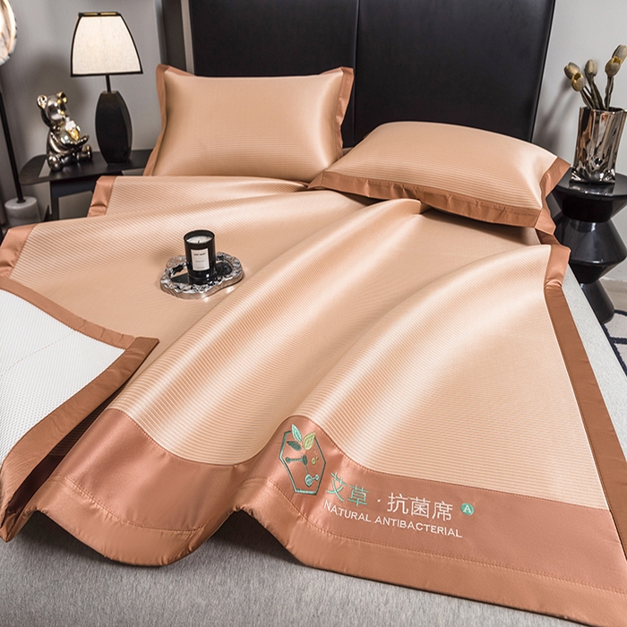 91家纺网 家纺一手货源 找家纺 （总）全季家居 2025新款5A加厚加密艾草碳光席冰丝席