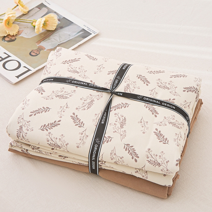 91家纺网 家纺一手货源 找家纺 蕾诺家纺 2025新款直播新款A类有氧提花云纱棉圆角吊边工艺四件套学生三件套 如约