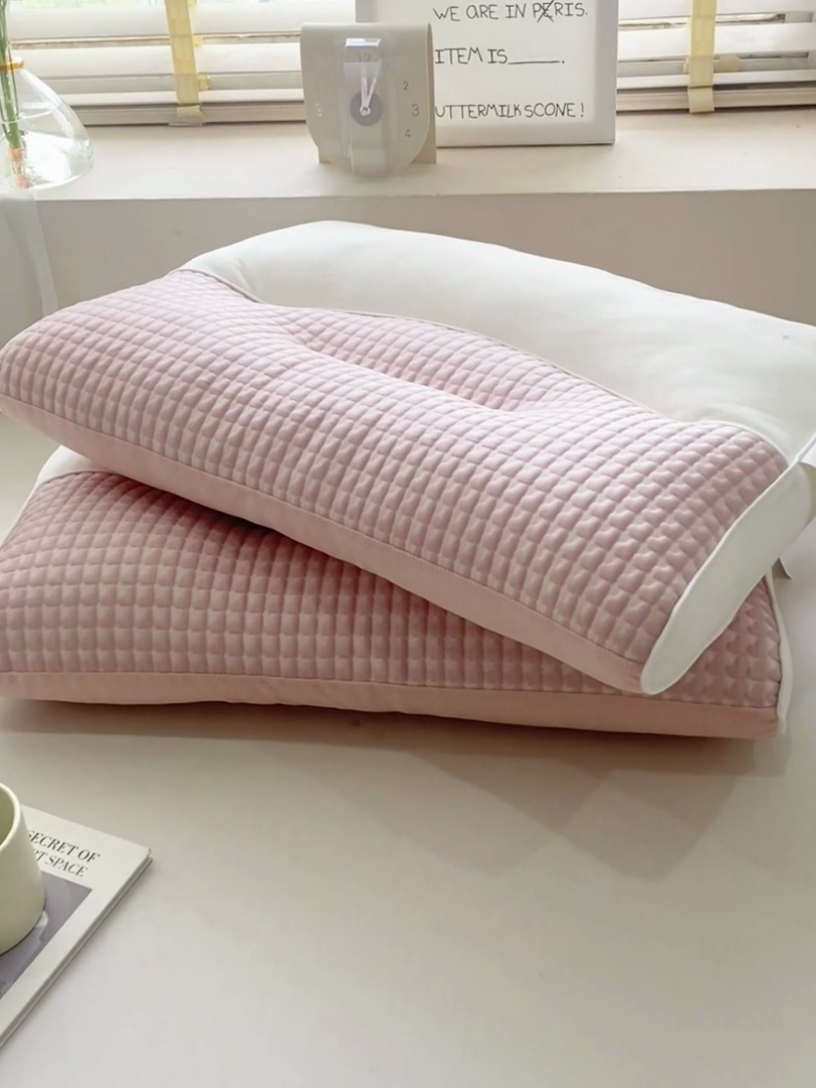 91家纺网 家纺一手货源 找家纺 大熊枕芯 2025新款安颈1号冰豆豆枕芯 安颈1号-粉