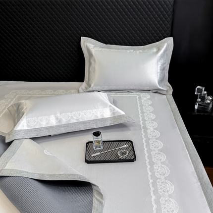 91家纺网 家纺一手货源 找家纺 （总）本希2025春夏新款可水洗冰丝席花漾数码印花法式系列