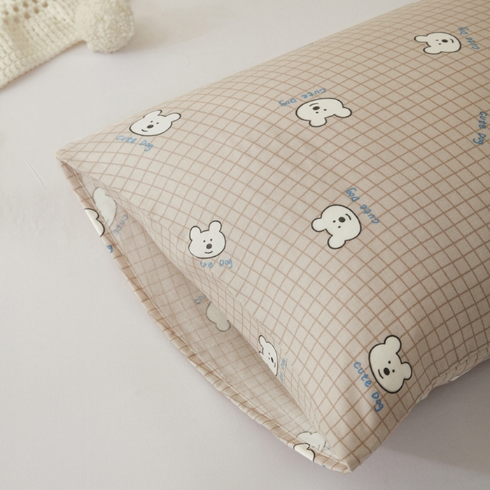 91家纺网 家纺一手货源 找家纺 2025款A类母婴级全棉双层纱枕套_4032 汪格小熊