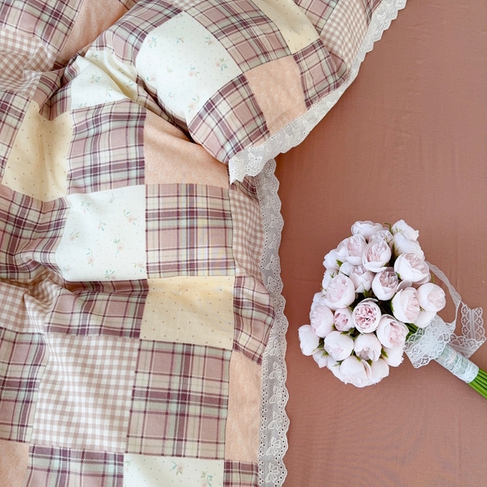 91家纺网 家纺一手货源 找家纺 于果 2025新款全棉双层纱花边款 达令