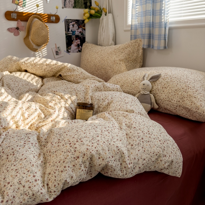 91家纺网 家纺一手货源 找家纺 塔塔家居  2025新款全棉纯棉双层纱被套单品单被套被套单件 满天星