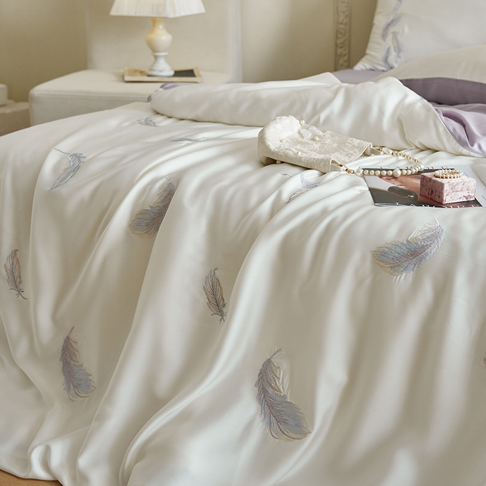 91家纺网 家纺一手货源 找家纺 初拾 2025新款60支奥地利进口兰精天丝四件套-岛羽 岛羽-薰衣草紫