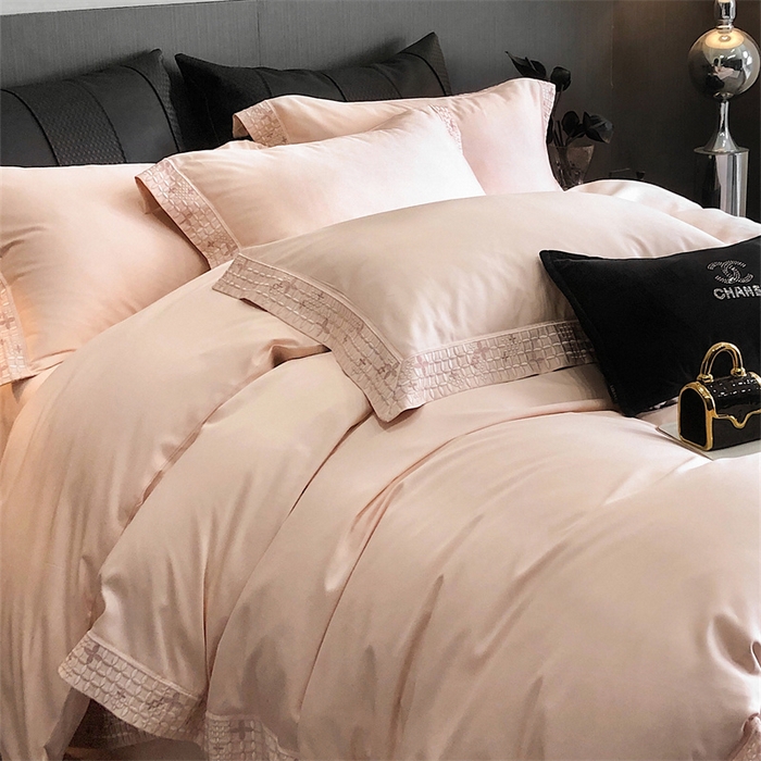 91家纺网 家纺一手货源 找家纺 保罗圣迪奥 2025新款简约款全棉长绒棉四件套—星阑 星阑-玉色