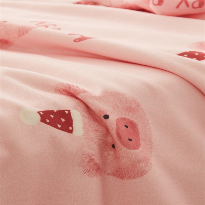 91家纺网 家纺一手货源 找家纺 艾佳宝贝 2025A类儿童全棉多功能单被套可拆式夏被四季被子 乖巧萌猪