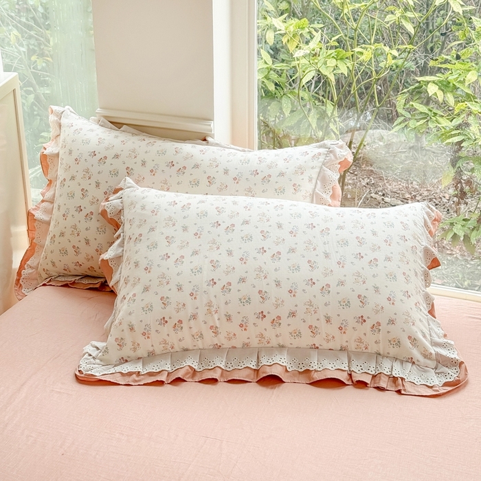 91家纺网 家纺一手货源 找家纺 （总）晨晨家纺2025新款全棉双层花边双层纱四件套