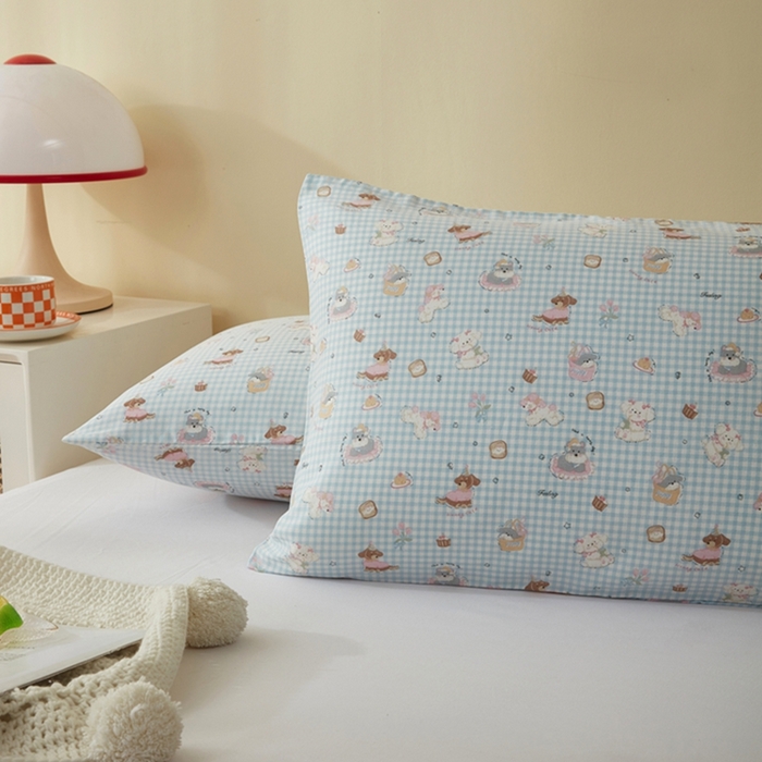 91家纺网 家纺一手货源 找家纺 2025款A类母婴级全棉双层纱枕套_4032 可爱贝贝