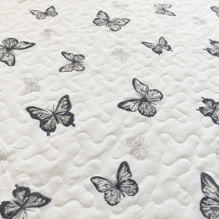 91家纺网 家纺一手货源 找家纺 佳品居 2025新款赫本风床盖四件套 赫本-蝴蝶印记