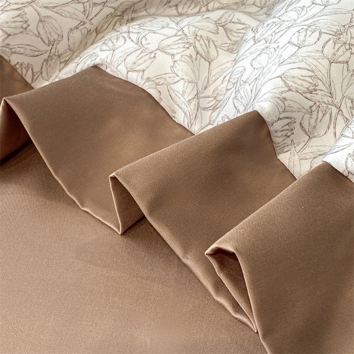 91家纺网 家纺一手货源 找家纺 本制 2025新款水洗真丝印花夏被夏凉被空调被 暮色织语+摩卡棕