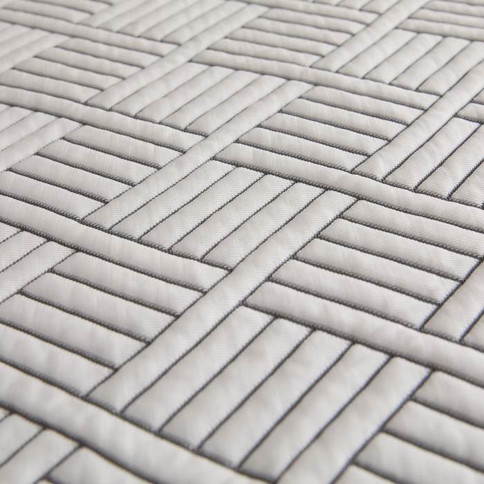 91家纺网 家纺一手货源 找家纺 2025新款韩国外贸爆款加厚PE中分子凉感豆豆软席 时空灰-床席款