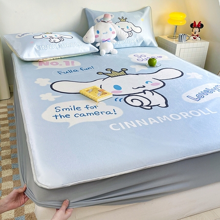 91家纺网 家纺一手货源 找家纺 （总）米帛2025新款大版三丽鸥乳胶凉席-床笠款