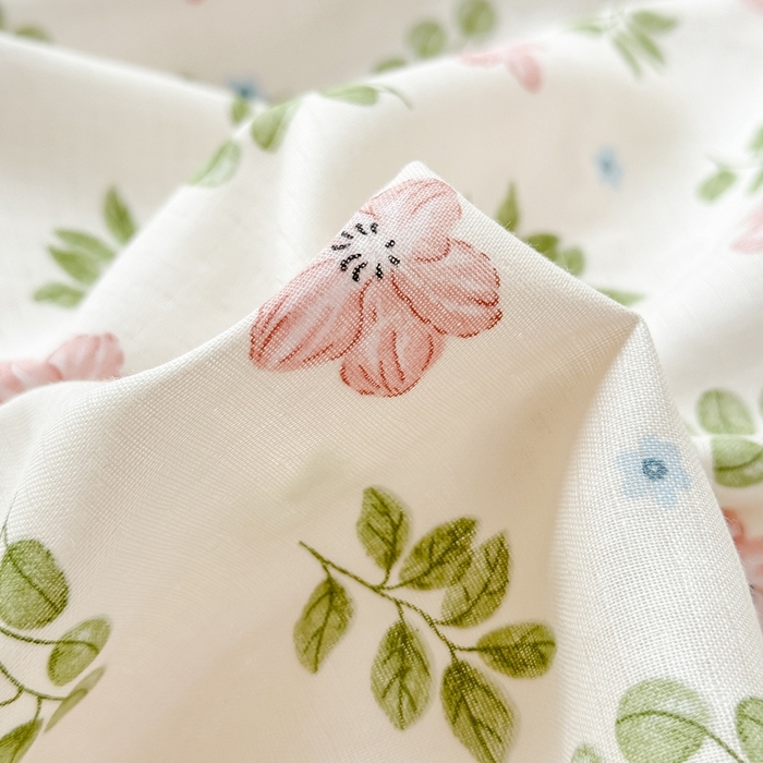 91家纺网 家纺一手货源 找家纺 晨晨家纺2025新款全棉双层花边双层纱四件套 絮语