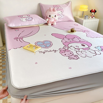 91家纺网 家纺一手货源 找家纺 （总）米帛2025新款大版三丽鸥乳胶凉席-床笠款