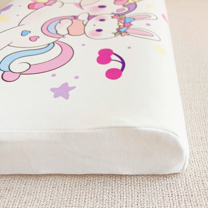 91家纺网 家纺一手货源 找家纺 梵赫 2025新款全棉A类儿童针织棉记忆枕（可拆卸） 独角马 30*50  含芯