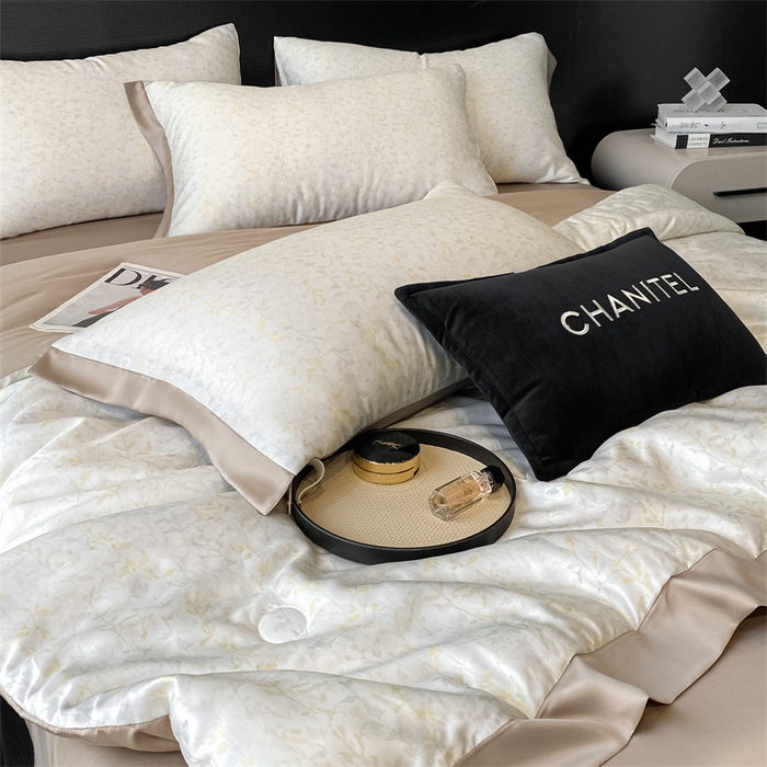 91家纺网 家纺一手货源 找家纺 本制 2025新款水洗真丝印花夏被夏凉被空调被 空山雪+烟灰