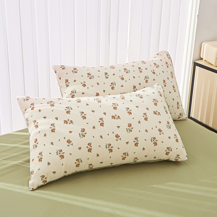 91家纺网 家纺一手货源 找家纺 蕾诺家纺 2025新款直播新款A类有氧提花云纱棉圆角吊边工艺四件套学生三件套 绿茵