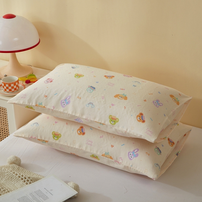 91家纺网 家纺一手货源 找家纺 2025款A类母婴级全棉双层纱枕套_4032 玛卡世界