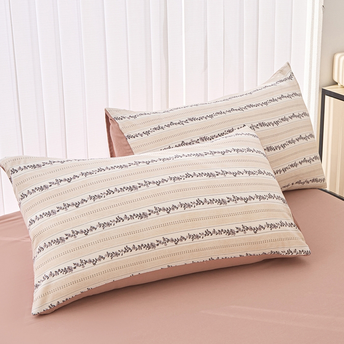 91家纺网 家纺一手货源 找家纺 蕾诺家纺 2025新款直播新款A类有氧提花云纱棉圆角吊边工艺四件套学生三件套 摩卡