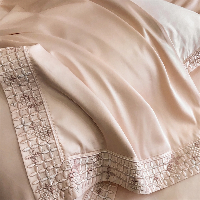 91家纺网 家纺一手货源 找家纺 保罗圣迪奥 2025新款简约款全棉长绒棉四件套—星阑 星阑-玉色