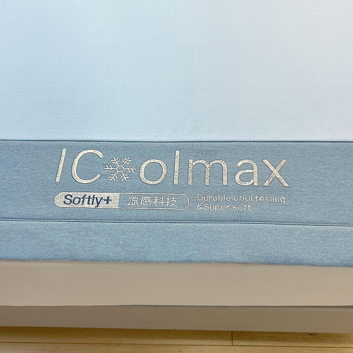 91家纺网 家纺一手货源 找家纺 全季家居 2025新款5A抗菌ICE系列凉感冰丝席 天蓝 床席款