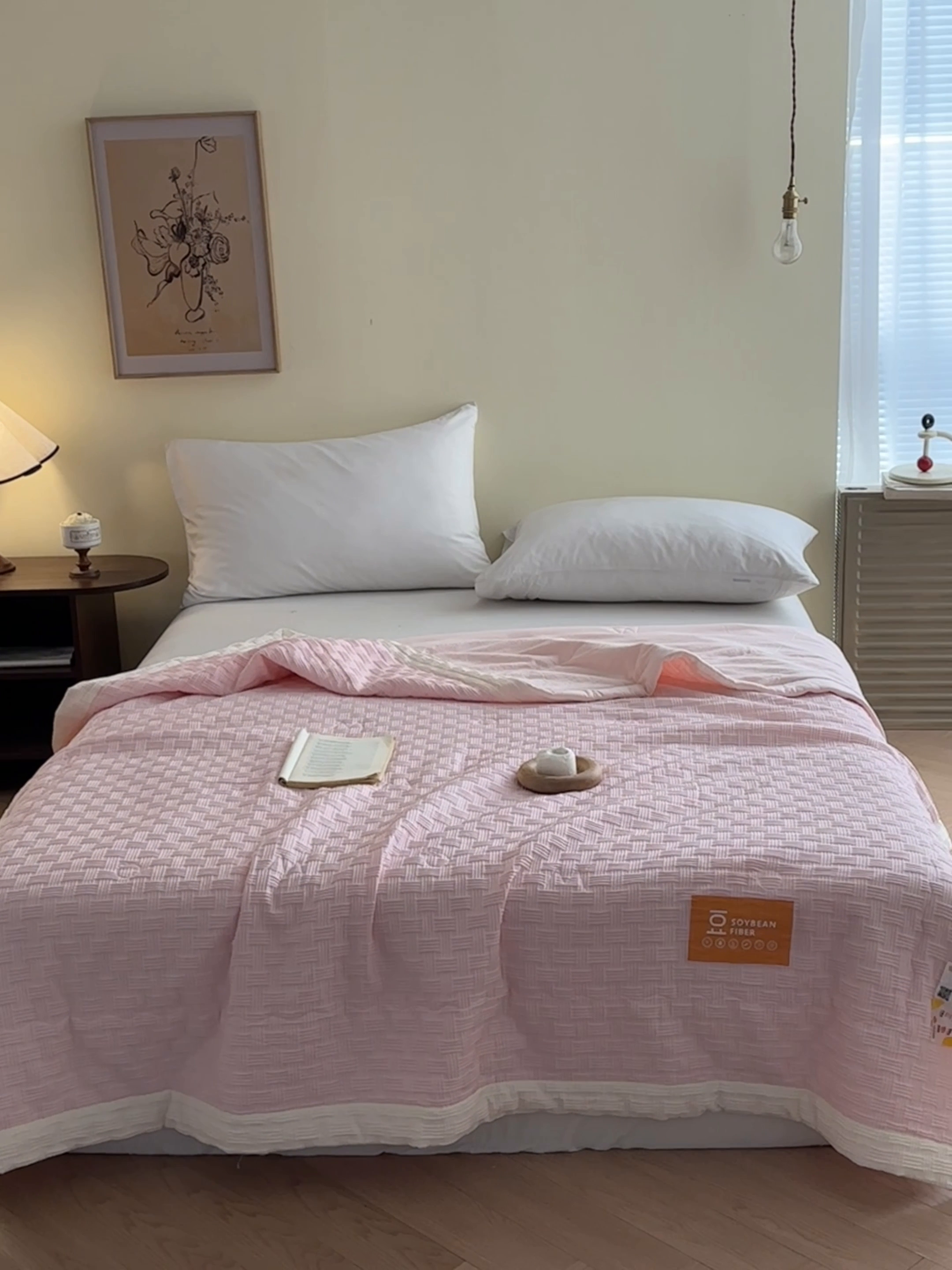 91家纺网 家纺一手货源 找家纺 （总）雨洋家纺 2025新款亲肤华夫格大豆夏被